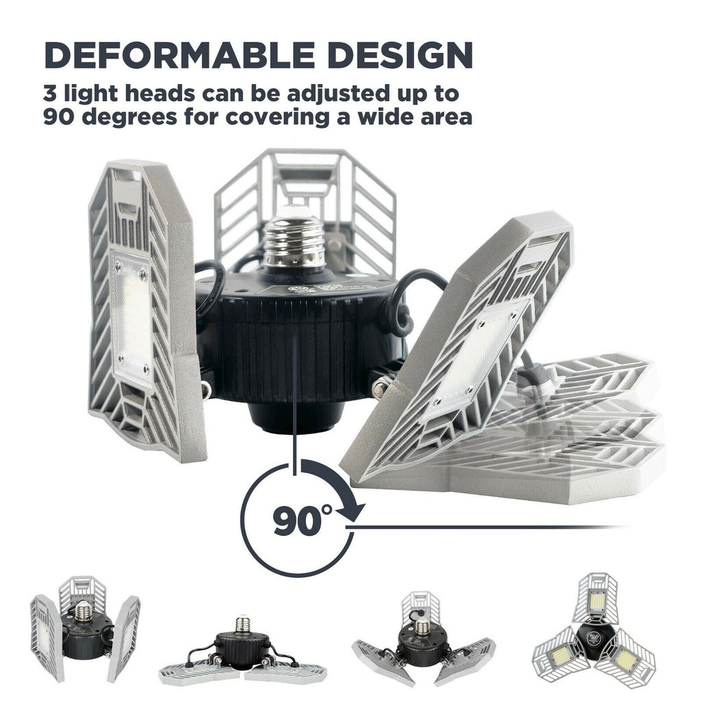 Three Led Garage Light- Led Adjustable Light-Basement Led Light