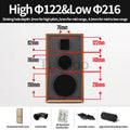 8 Inch Three-Way Labyrinth Speaker Empty Box Bookshelf Speaker Home Speaker DIY Hifi Audio Wooden Handmade Box Passive Speaker