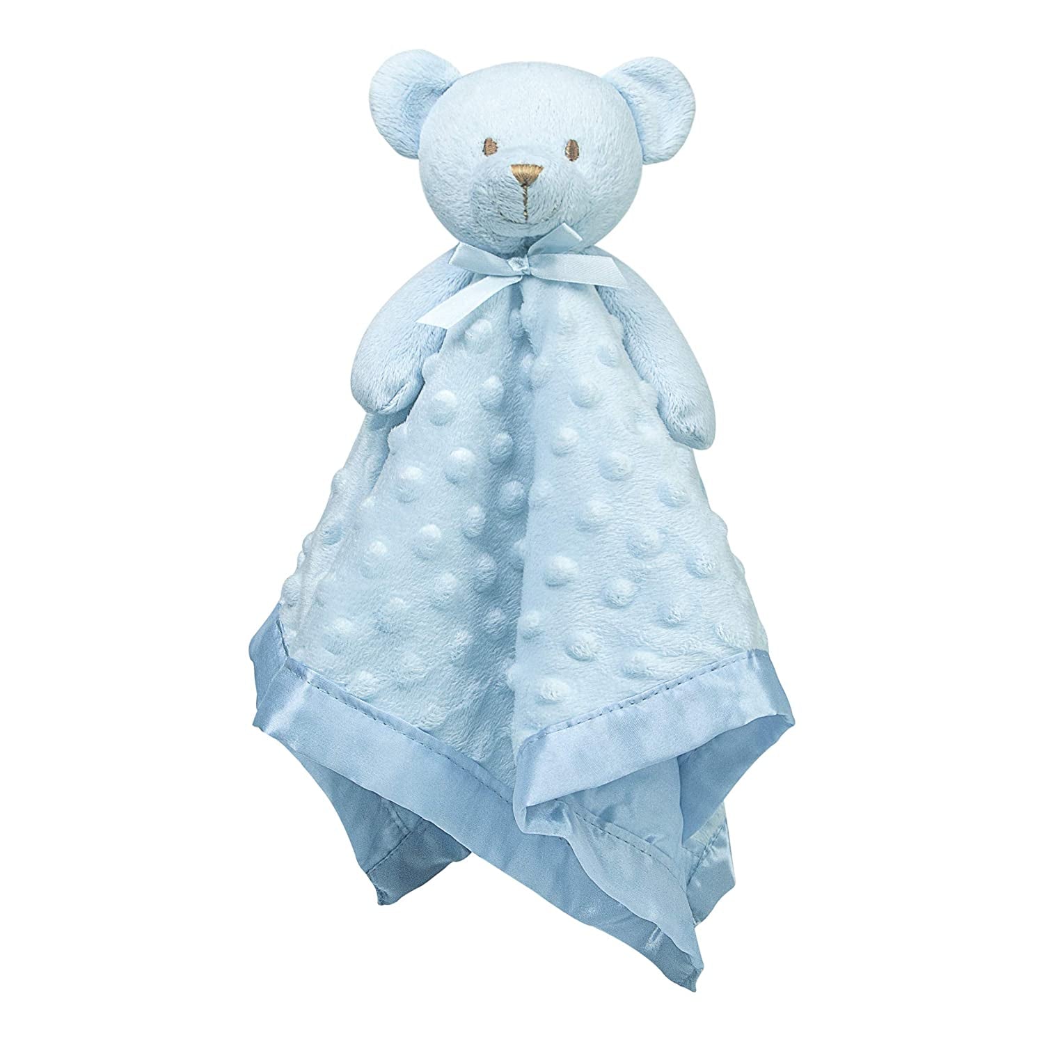 Teddy Bear Lovey Baby Security Blanket for Boys and Girls Unisex Soft Lovie Baby Gifts for Newborn Toddler Snuggle Toy Stuffed Animal Blue 16 Inch