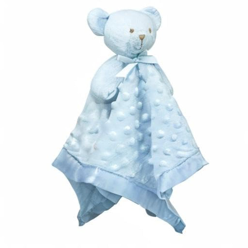 Teddy Bear Lovey Baby Security Blanket for Boys and Girls Unisex Soft Lovie Baby Gifts for Newborn Toddler Snuggle Toy Stuffed Animal Blue 16 Inch